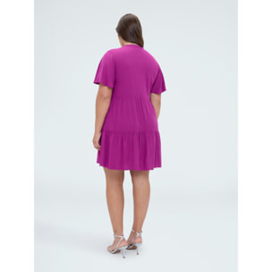 Fiorella Rubino - Vestido Smile corto con lazo - Fuchsia