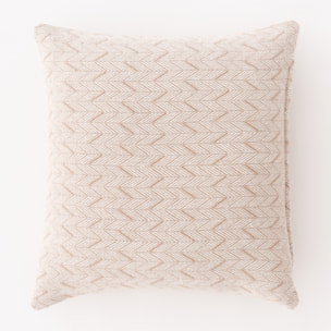 Housse de coussin en coton tissé BEIGE 50x50 cm