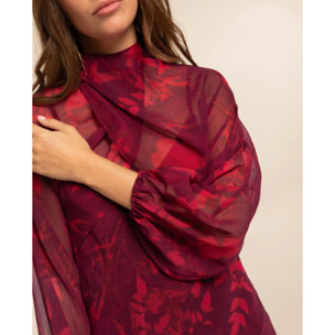 Chaqueta corta de gasa de mujer