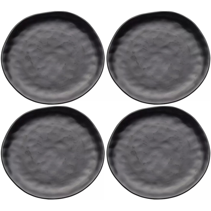 Assiettes Organic 26cm noires set de 4 Kare Design