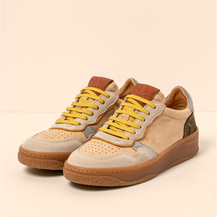 Zapatillas N5844 MULTI LEATHER CREAM-YELLOW/ GEO color Cream-yellow