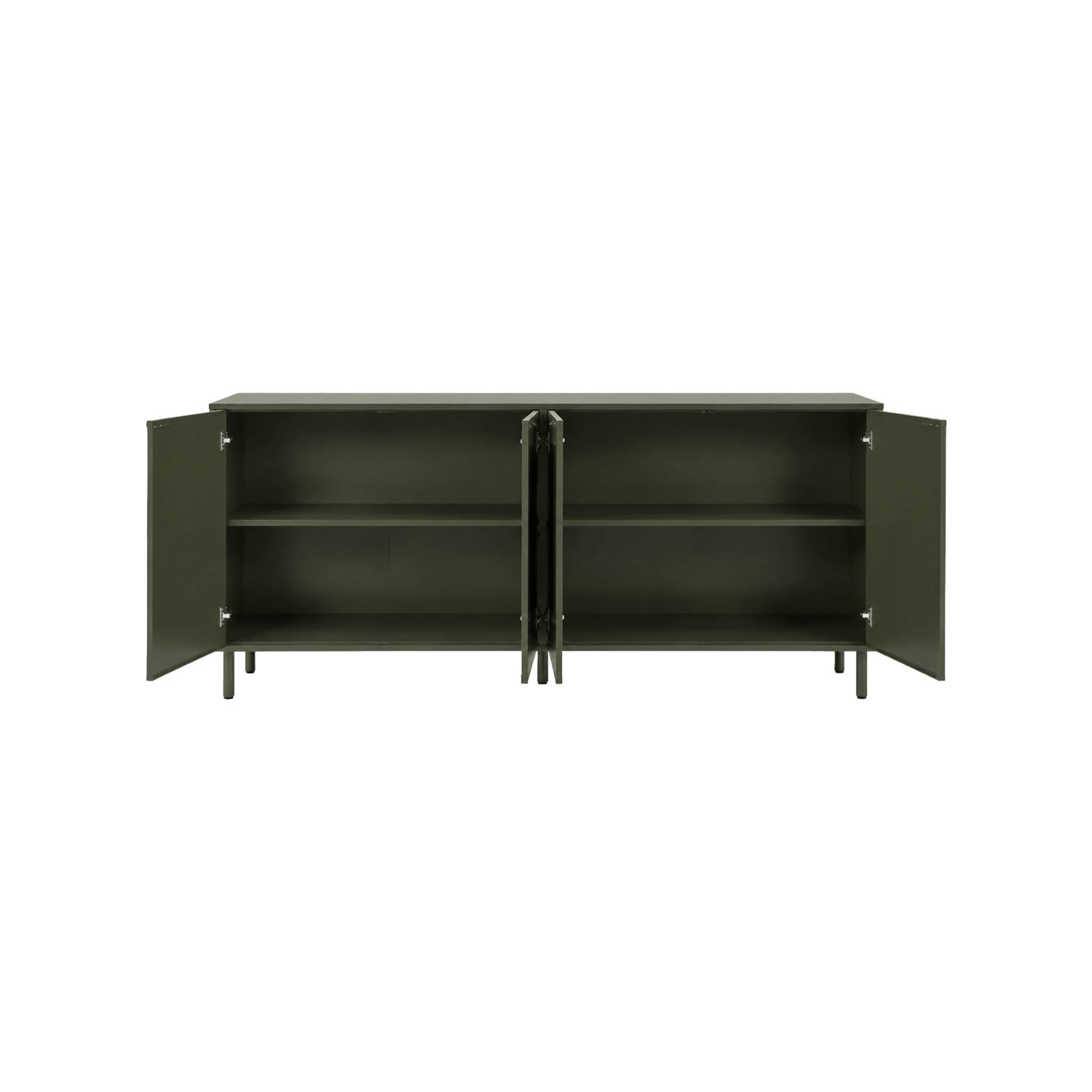 Buffet décor bois et métal 4 portes 160cm ELLIE