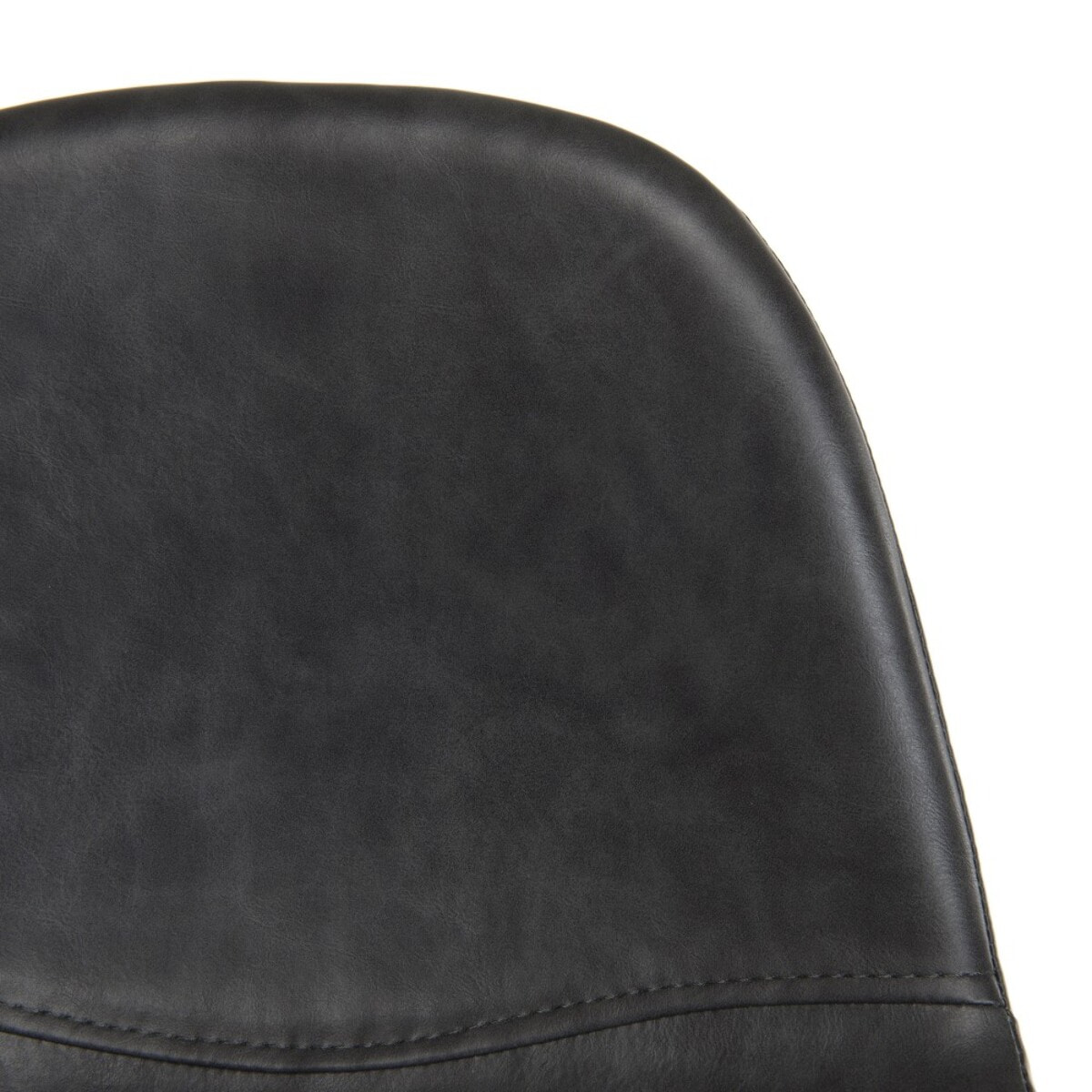 TOM - Lot de 2 tabourets de bar John noir hauteur d'assise 80cm
