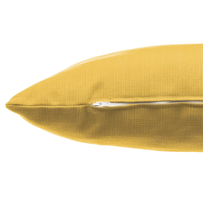 Coussin déco d'extérieur "Korai" jaune moutarde 40x40cm en polyester