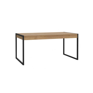 Table de repas avec tiroirs en bois effet chêne - MIAMI
