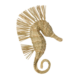 J-Line Objet Mural Hippocampe - rotin - naturel - small