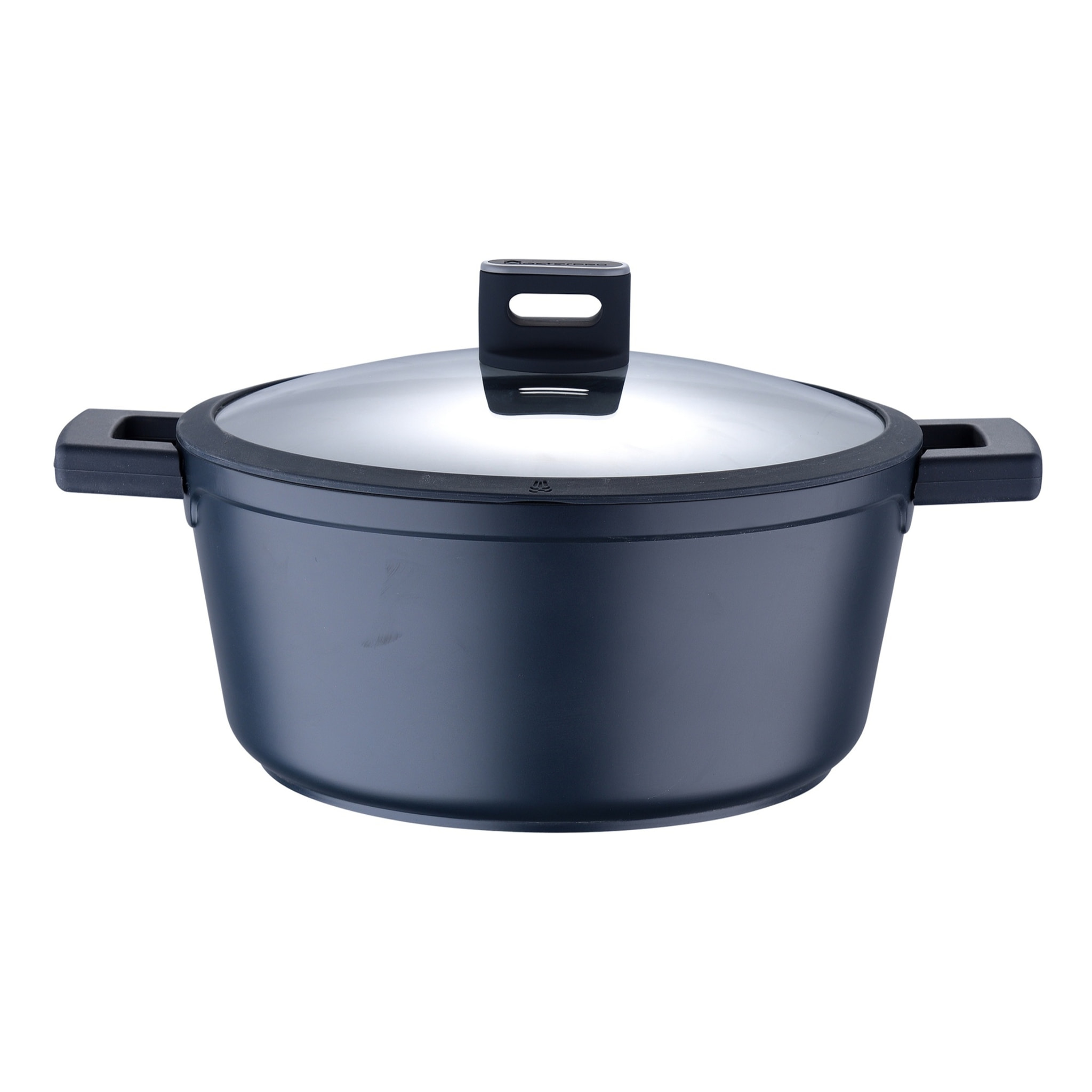 Juego de Cacerola Ø28x13cm + Cacerola baja de Ø28x8cm + Wok Ø28x8cm en Aluminio fundido con tapas INDIGO MasterPRO