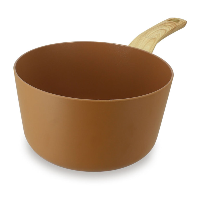 Casserole 20cm avec revêtement céramique noisette - tous feux COLORAMA