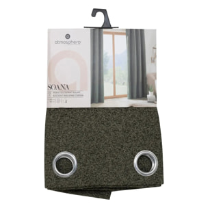 Rideau isolant/occultant Soana vert kaki 140x260cm