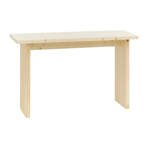 Consola de madera maciza en tono natural de 120x80cm Alto: 35 Largo: 120 Ancho: 80