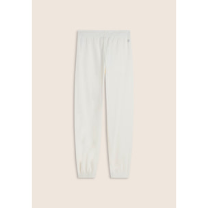 Pantaloni regular in felpa tinto enzimaticamente con fondo elastico