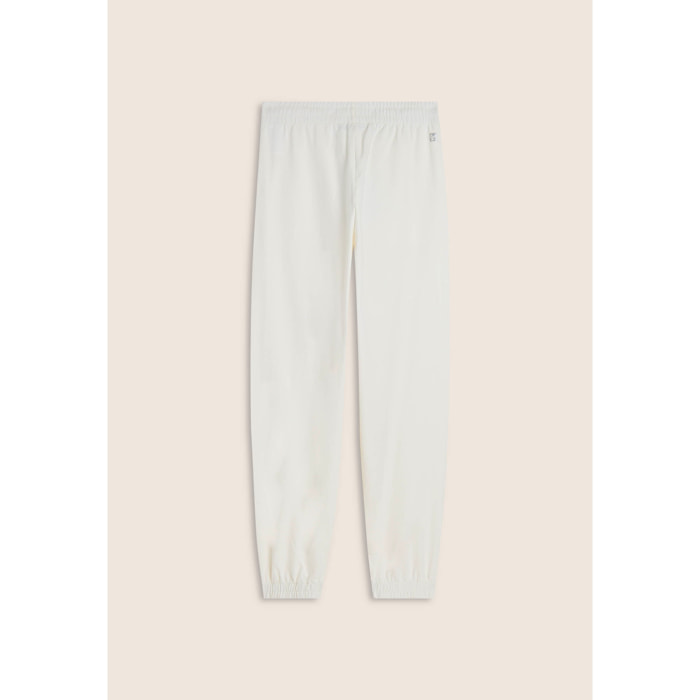 Pantaloni regular in felpa tinto enzimaticamente con fondo elastico