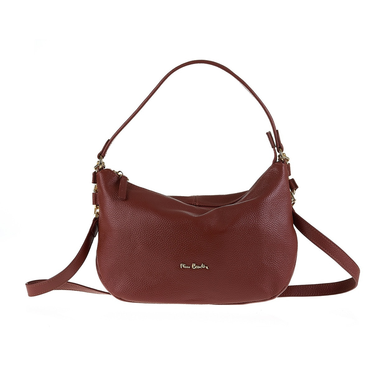 Borsa a spalla da donna Made in Italy - Modello Edera Plus - 100% pelle - 32.5 x 19.0 x 10.0 cm