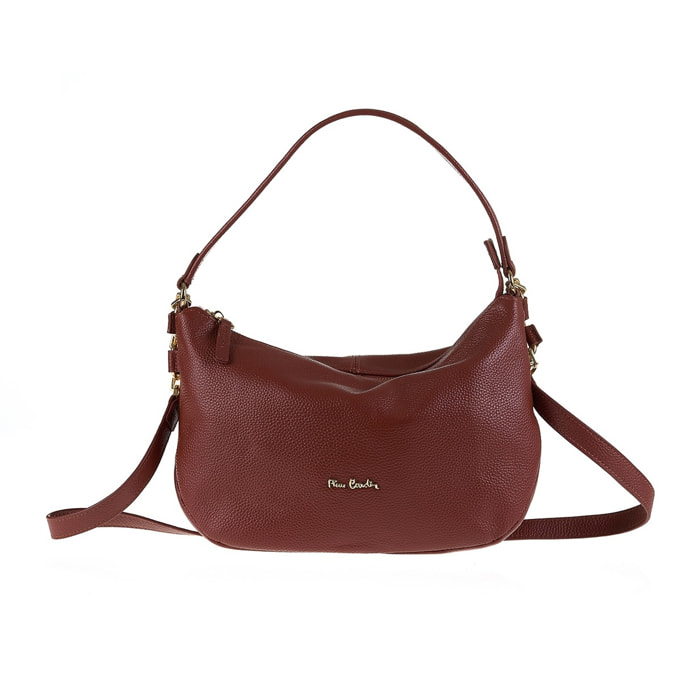 Borsa a spalla da donna Made in Italy - Modello Edera Plus - 100% pelle - 32.5 x 19.0 x 10.0 cm