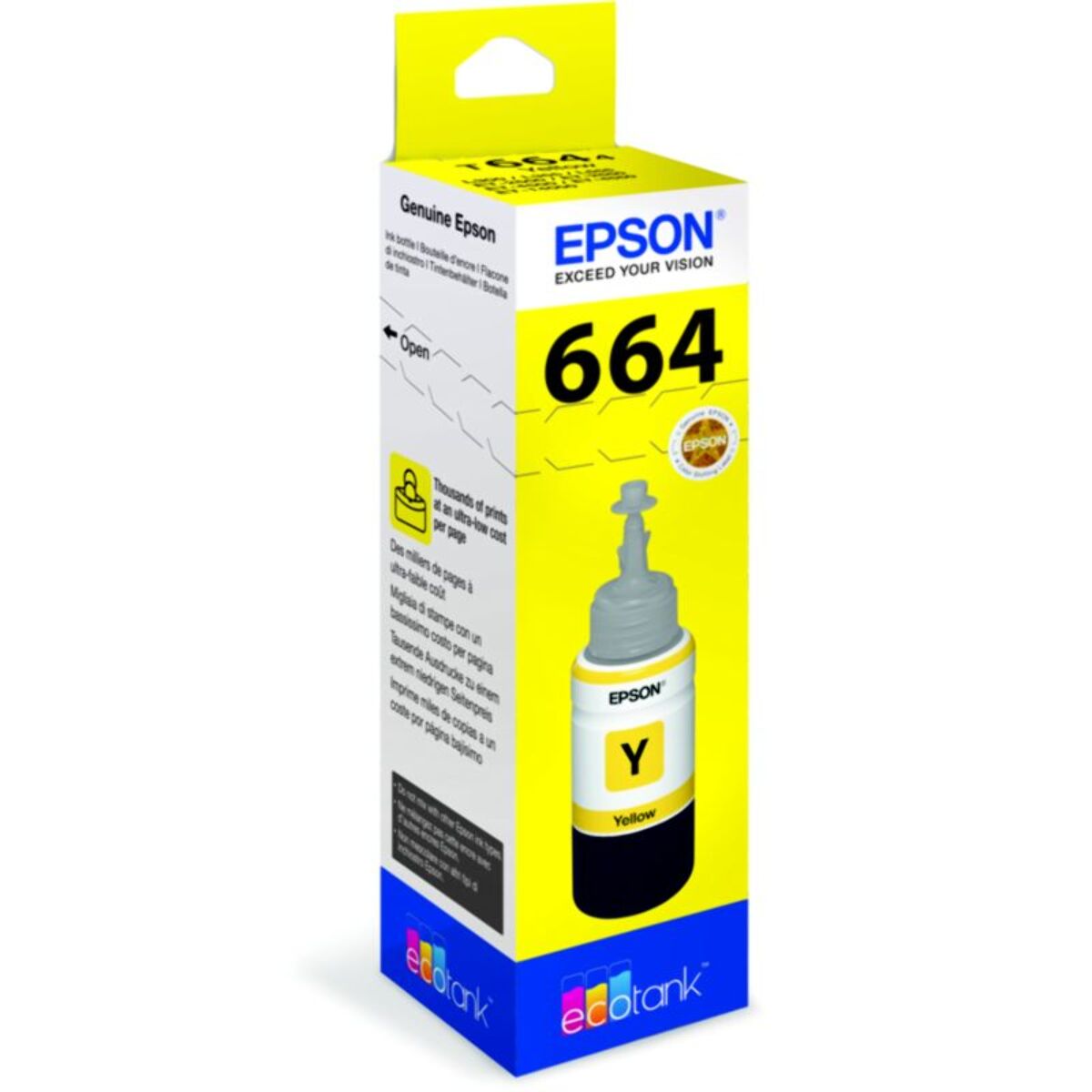 Cartouche d'encre EPSON Ecotank Bouteille Jaune T6644