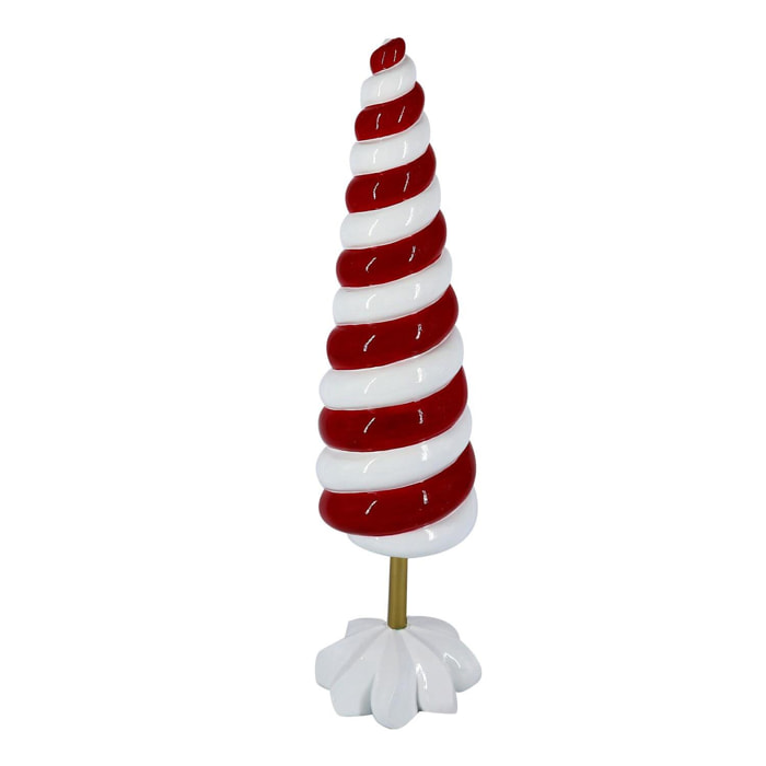 Albero in resina bianco rosso cm ø11,5h42,3