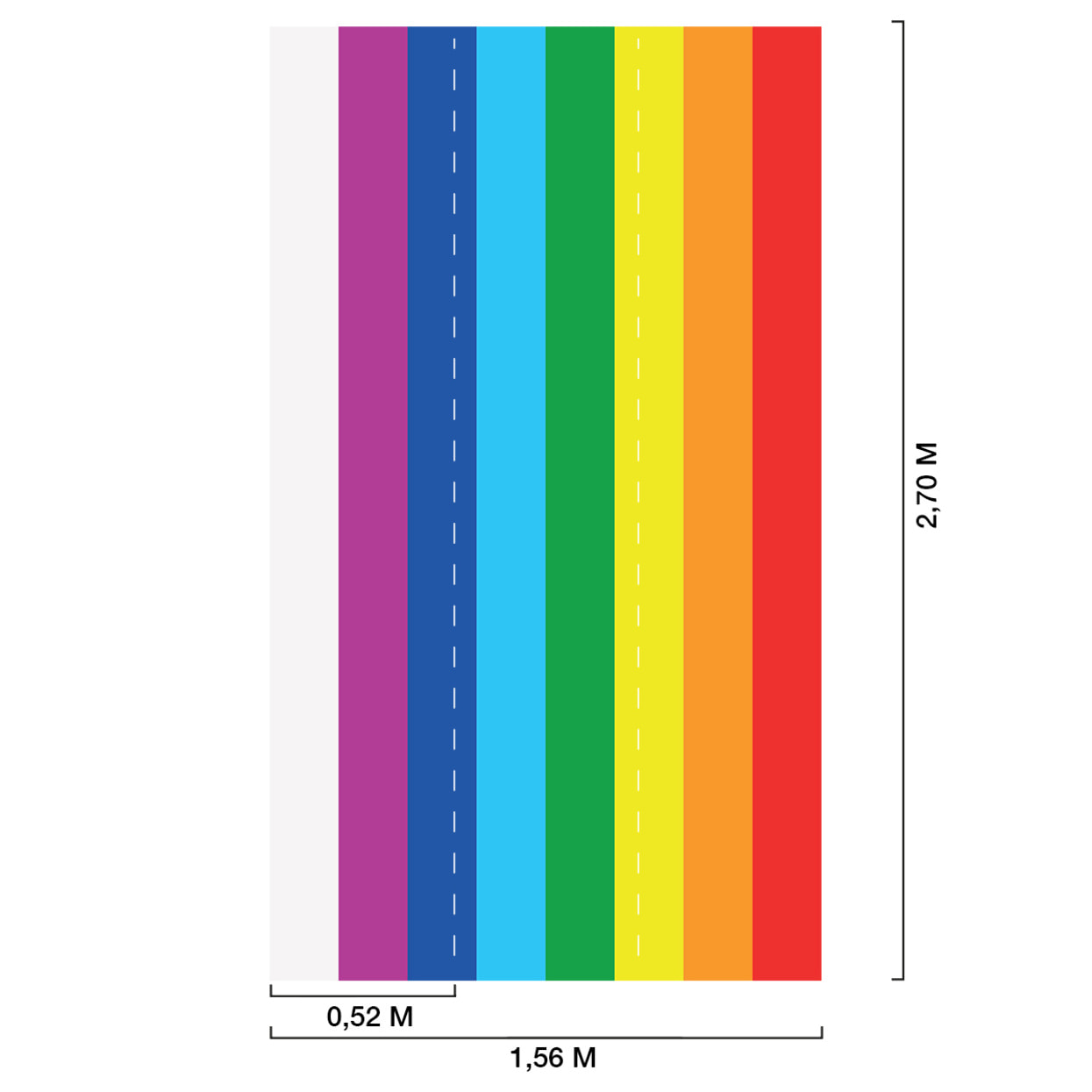 Papier peint, rainbow flag Multicolore