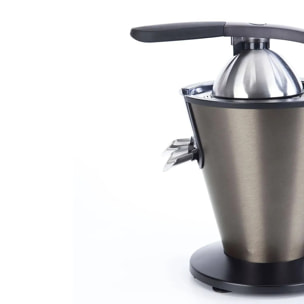 Exprimidor de naranjas eléctrico JATA EX1057 con brazo. Muy silencioso. De acero inoxidable