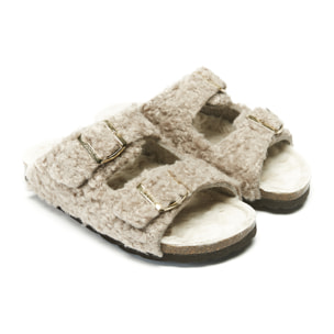 Ciabatta Mandèl Teddy Taupe