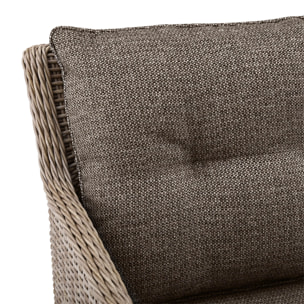 Salon de jardin en aluminium moka 4 places PORTO-FINO