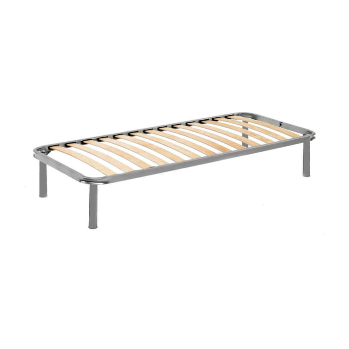 Rete letto singolo Agos, Rete ortopedica a doghe, 100% Made in Italy, Cm 80x190h 31