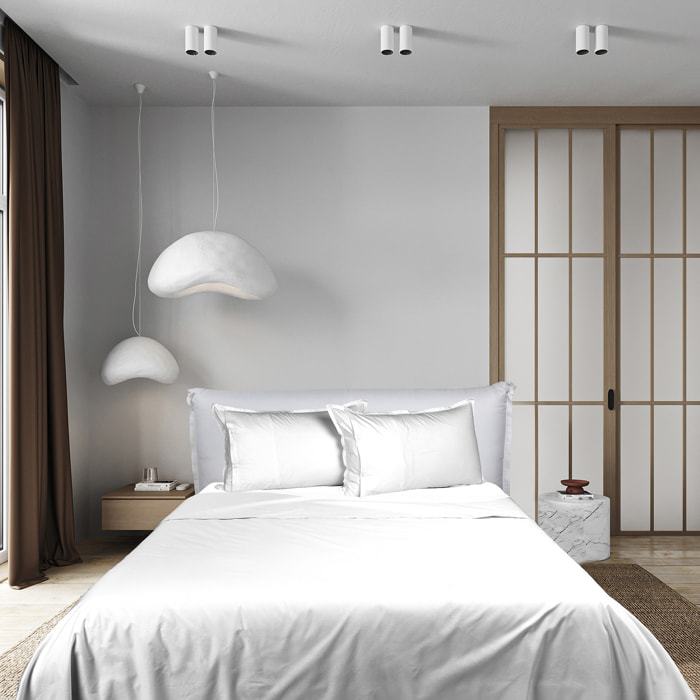 UNO CASA DESIGN Completo Lenzuola in Puro Cotone Garment Washed_No-Stiro_singolo_bianco