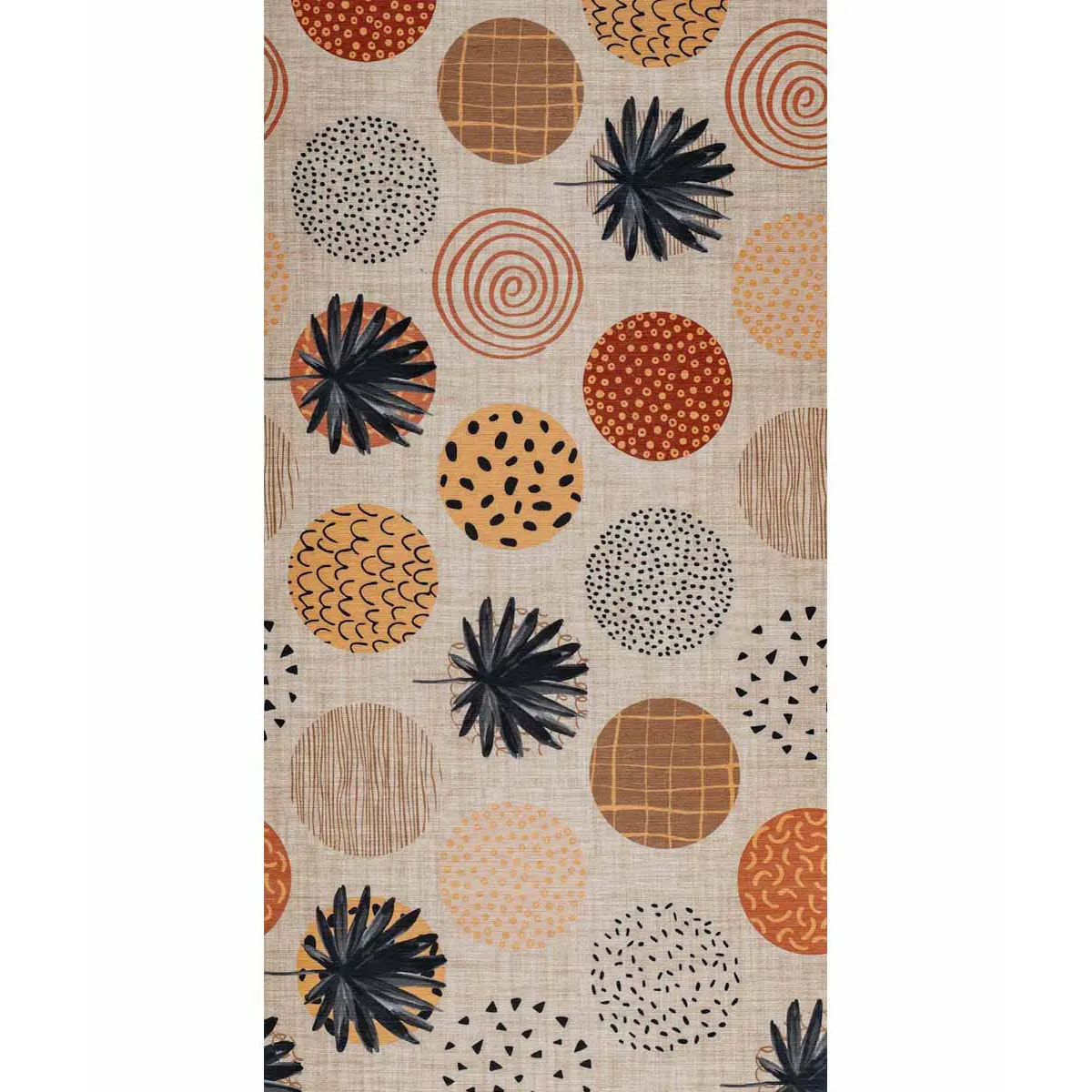 Passatoia bagno ingresso multiuso, disegno piante stilizzato minimal