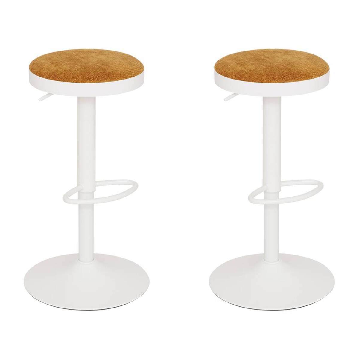 Lot de 2 tabourets de bar Ilsa ocre