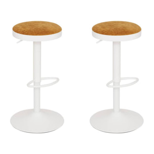 Lot de 2 tabourets de bar Ilsa ocre