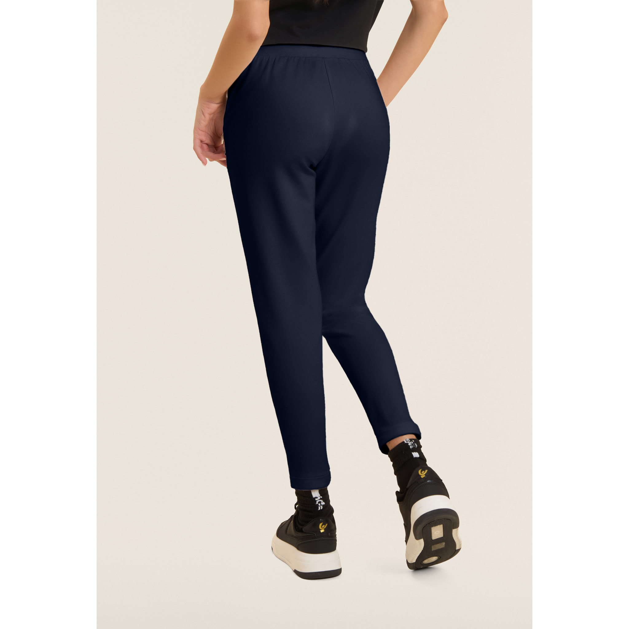 Pantaloni Sportivi Cropped con risvolto e strass FREDDY