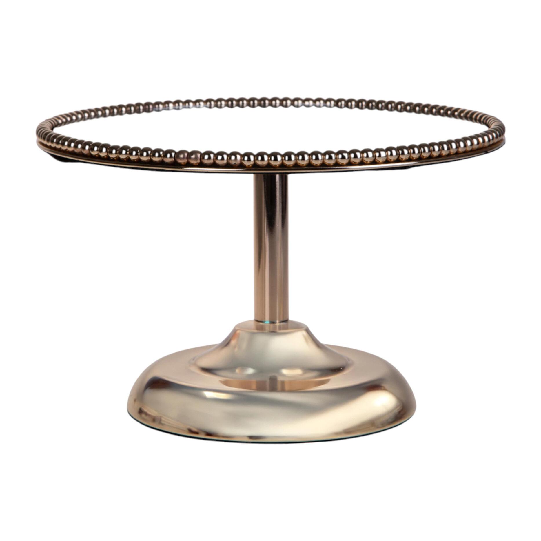 Alzata d.30xh20 cm con specchio elegance - Pezzi 1 - ORO - Bianchi Dino SpA