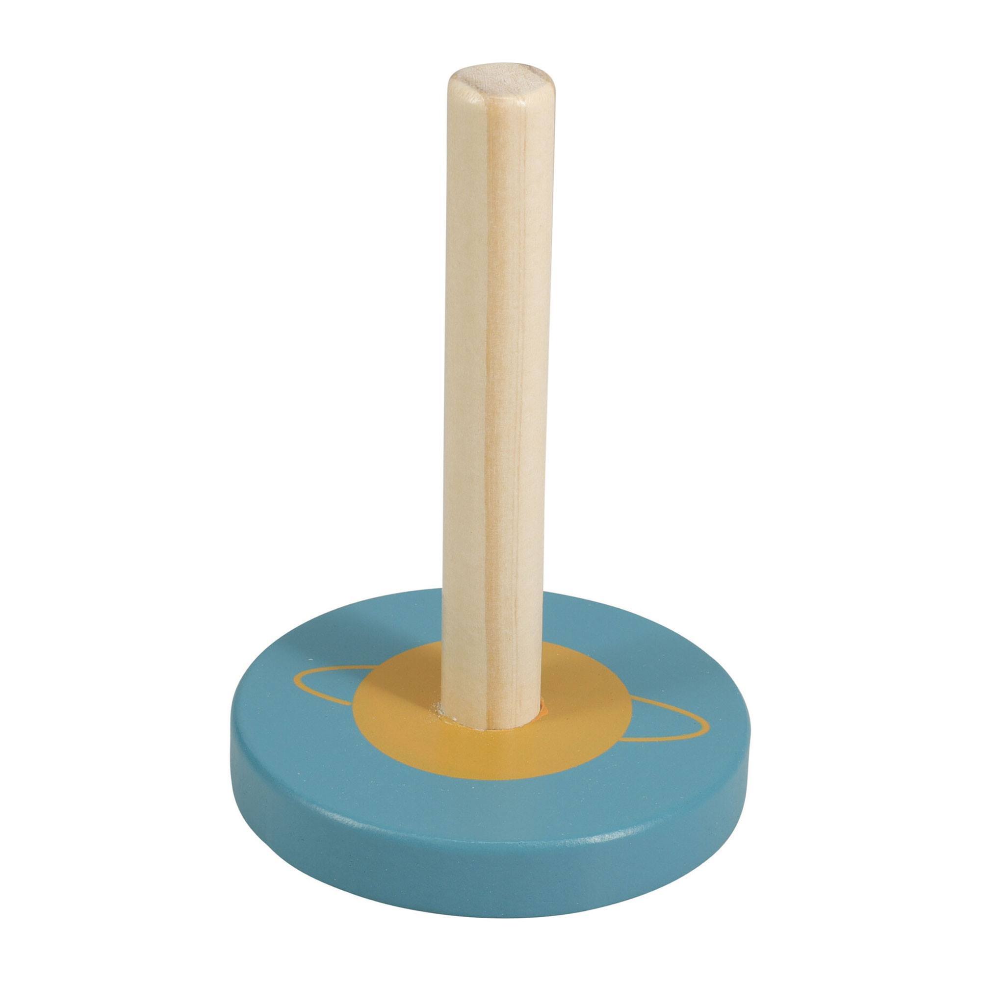 Well Home Juego de Lanzamiento del Anillo en madera con 5 soportes y 5 Anillos de plástico