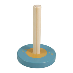 Well Home Juego de Lanzamiento del Anillo en madera con 5 soportes y 5 Anillos de plástico