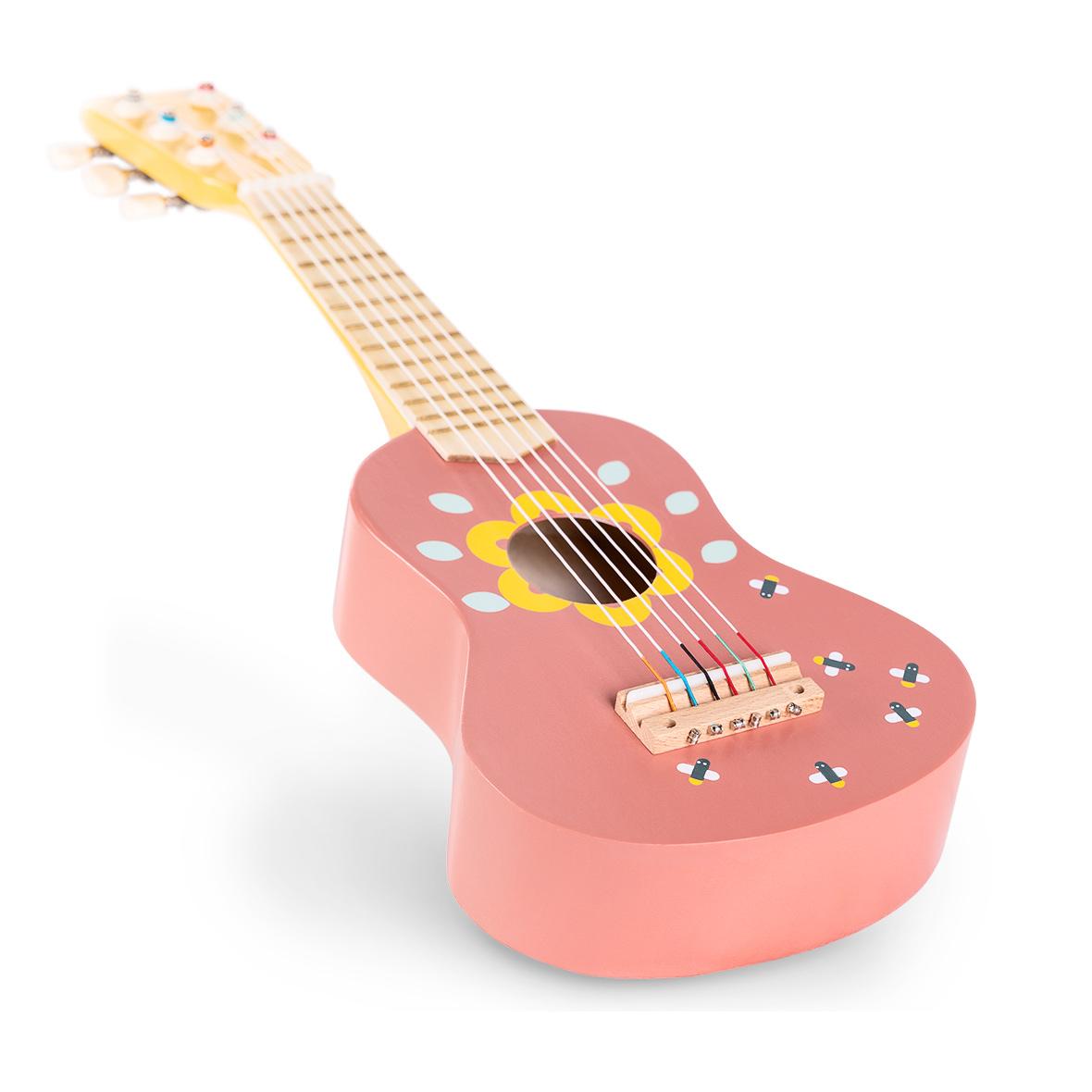 Instrumento musical guitarra de madera