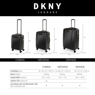 Maleta Pc Grande Dkny Six For One Black+Gold