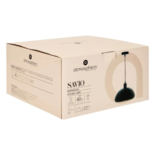 Suspension "Savio" noir D27,5cm