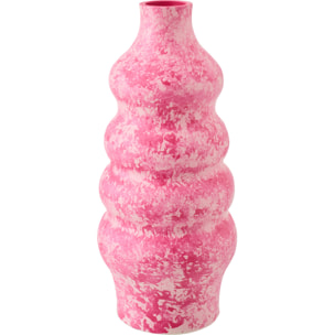 J-Line Vase - céramique - rose/blanc - large