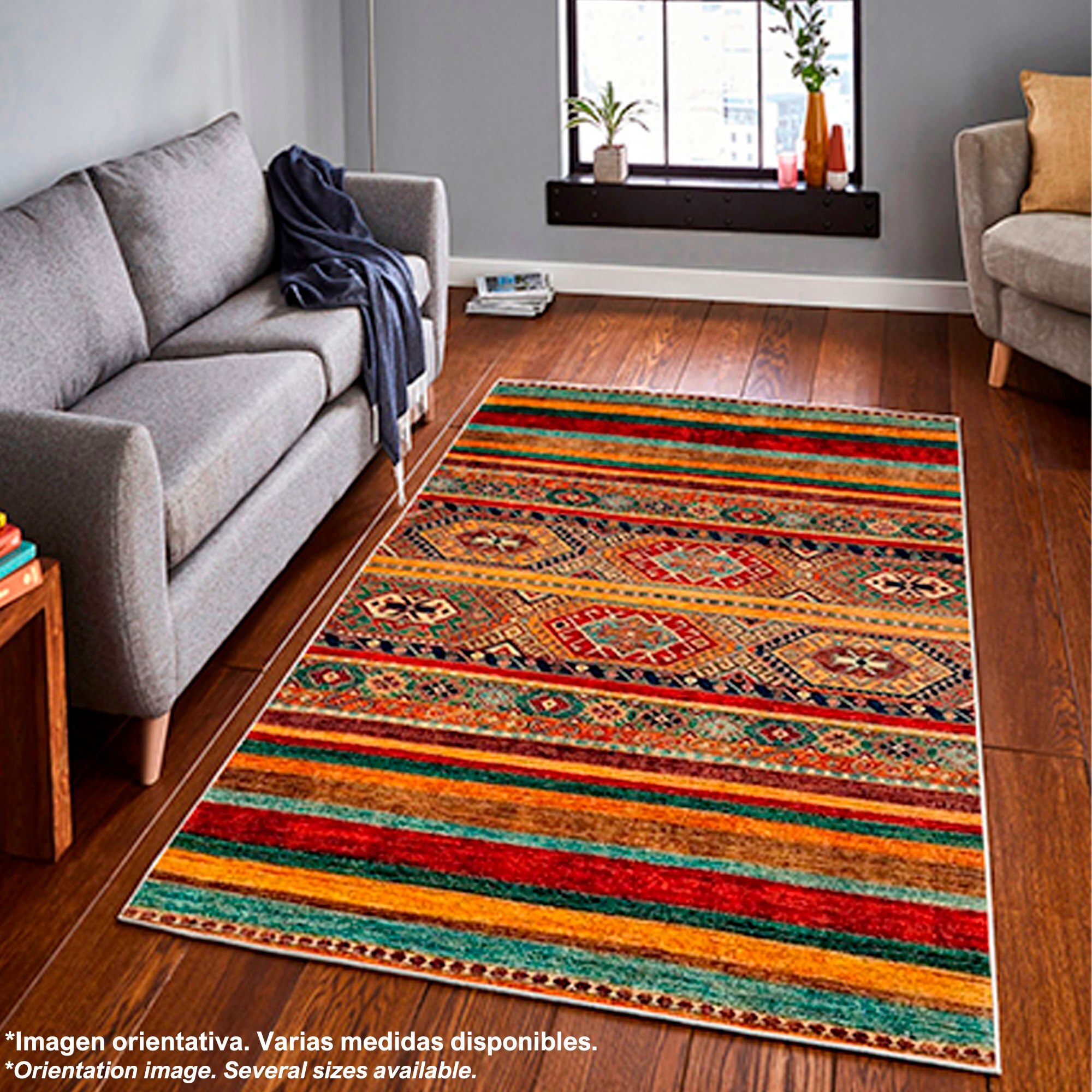 Alfombra de Poliester estampada 140 x 220cm