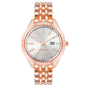 Reloj Nine West NW-2660SVRG Mujer Analogico Cuarzo con Correa de Metal