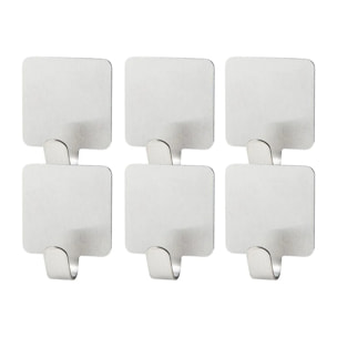 Lot de 6 crochets inox avec 6 ustensiles de cuisine Fackelmann Tecno