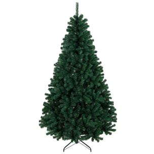 Árbol de Navidad Artificial de 230 cm, Árbol de Navidad de Abeto con Ramas Articuladas, 1300 Puntas de PVC Ignífugo, Montaje Rápido, Soporte de Acero Plegable, Verde