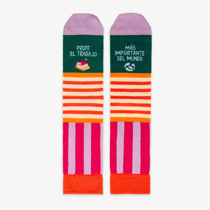 Calcetines "Profe el trabajo más importante del mundo" talla 42-46