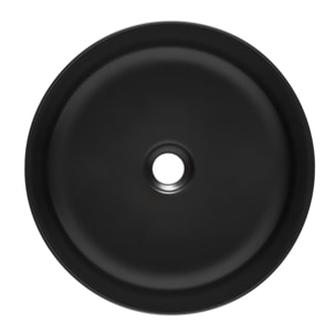 Vasque à poser ronde diamètre 39 cm - noir mat - sans trop-plein - SAT Infinitio