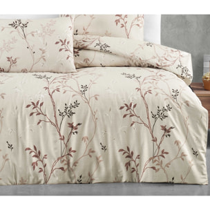 Parure housse de couette et taie(s) oreiller 100% Coton