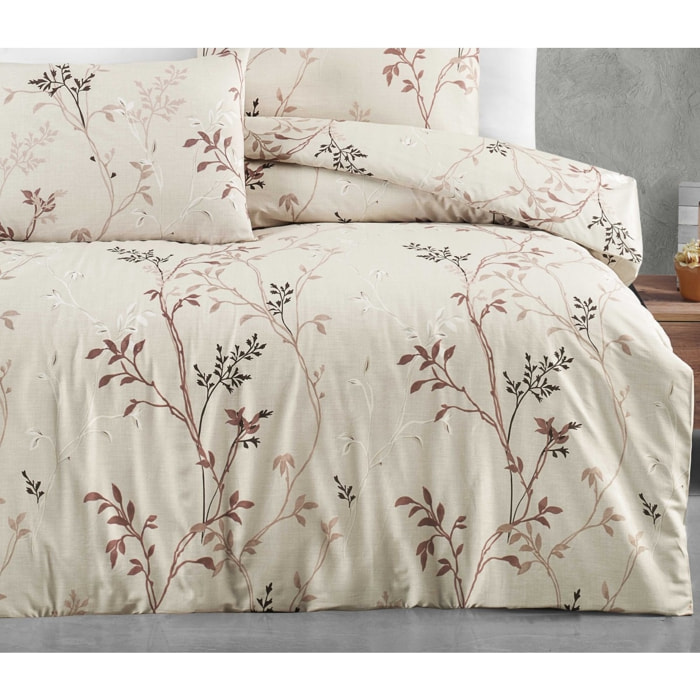 Parure housse de couette et taie(s) oreiller 100% Coton