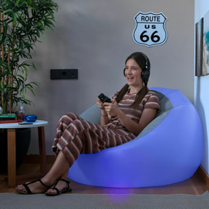 Pack Fauteuil Gonflable avec LED Multicolore et Siège gonflable avec LED multicolore et télécommande InnovaGoods