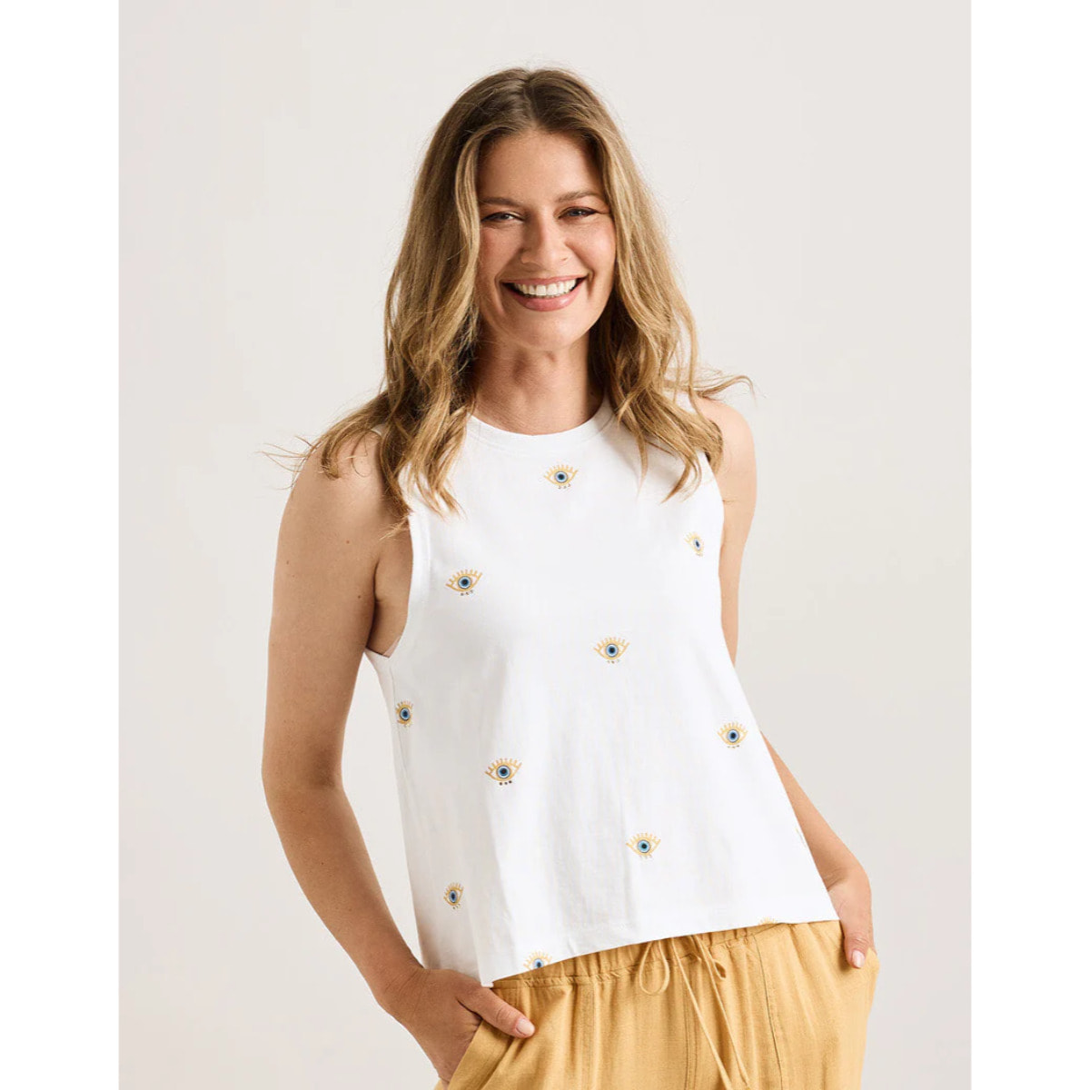 Camiseta sin Mangas Blanco - Pantike