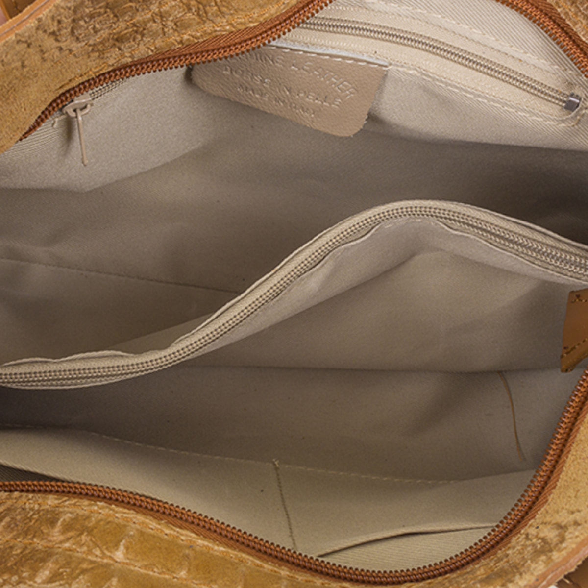 Fiesole Bolso tote Mujer.Piel auténtica Gamuza Grabado Cocodrilo