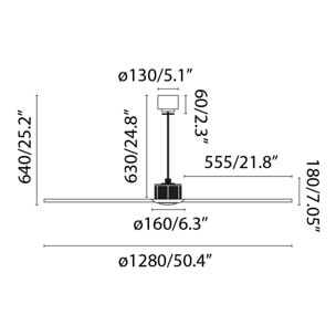 JUST FAN M LED Ventilador negro/madera DC