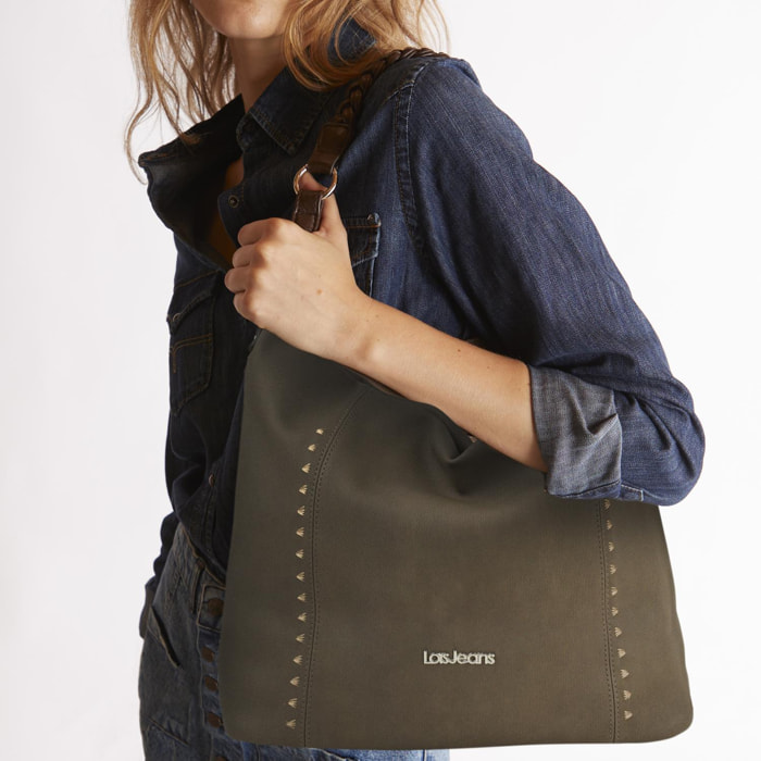 Bolso Hobo-Hombro Lois Indiana Taupe